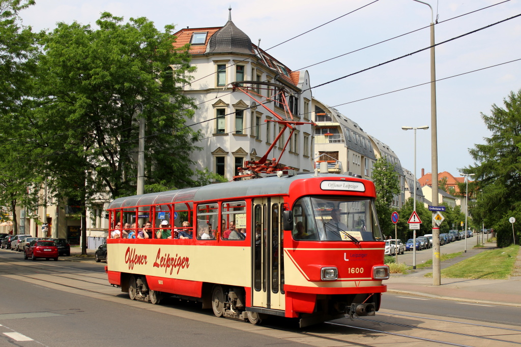 Лейпциг, Tatra T4D-M1 № 1600; Дрезден — 25 лет Трамвайного музея — 50 лет Татры (03.06.2017); Дрезден — Подвижной состав из другых городов