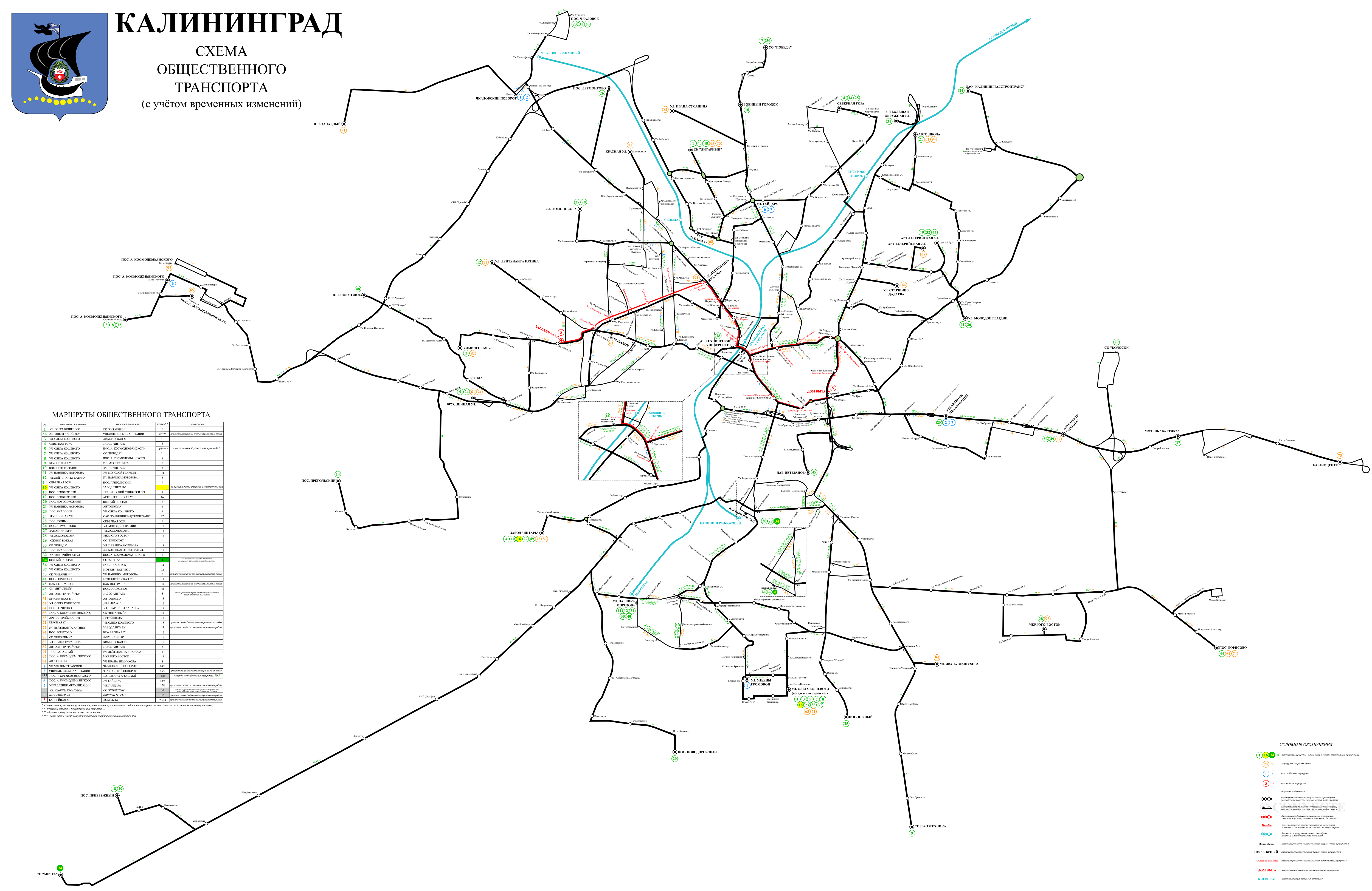 Калининград — Схемы