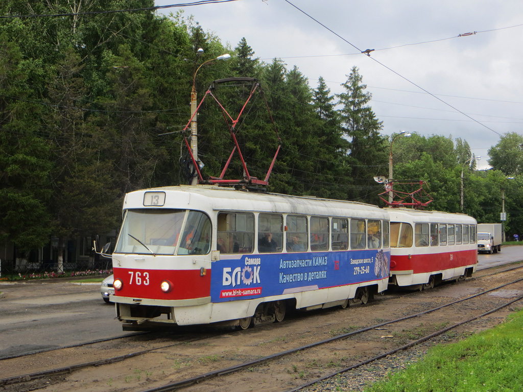 Самара, Tatra T3SU (двухдверная) № 763