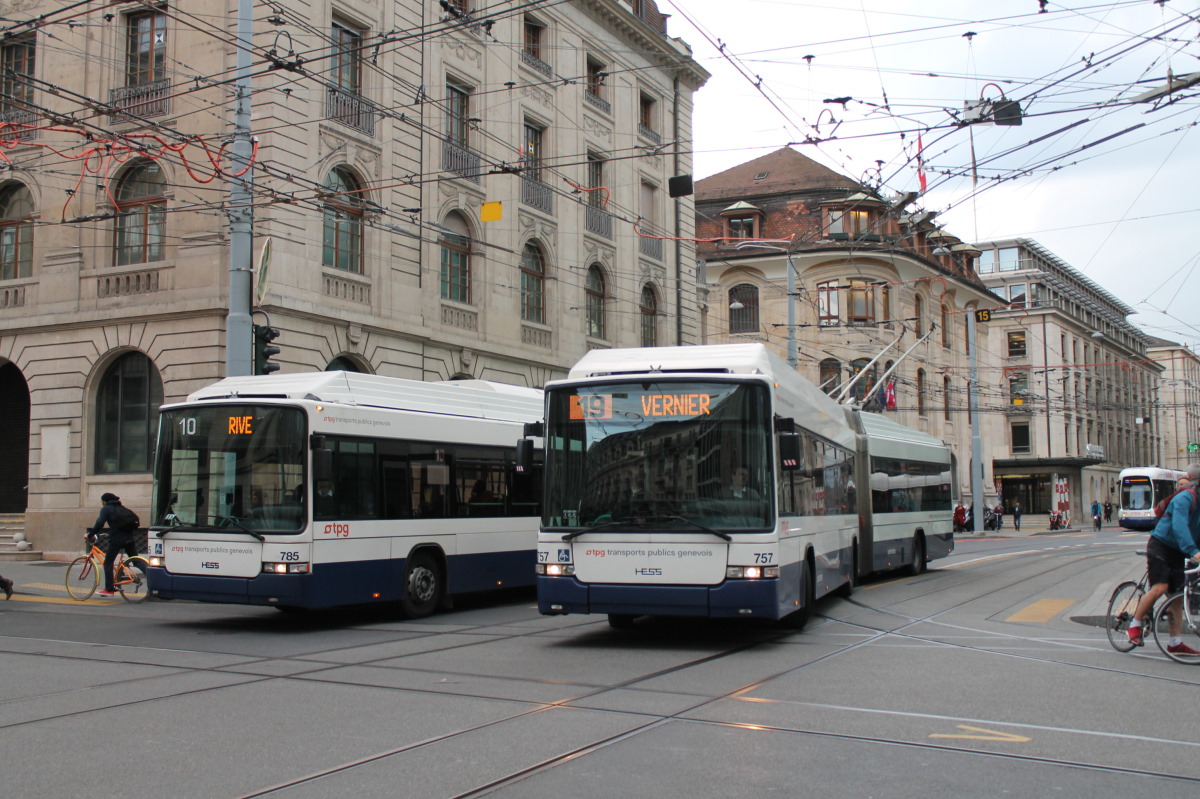 Женева, Hess SwissTrolley 3 (BGT-N2C) № 757