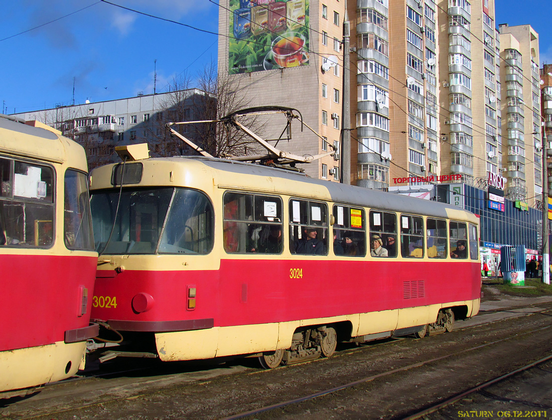 Харьков, Tatra T3SU № 3024