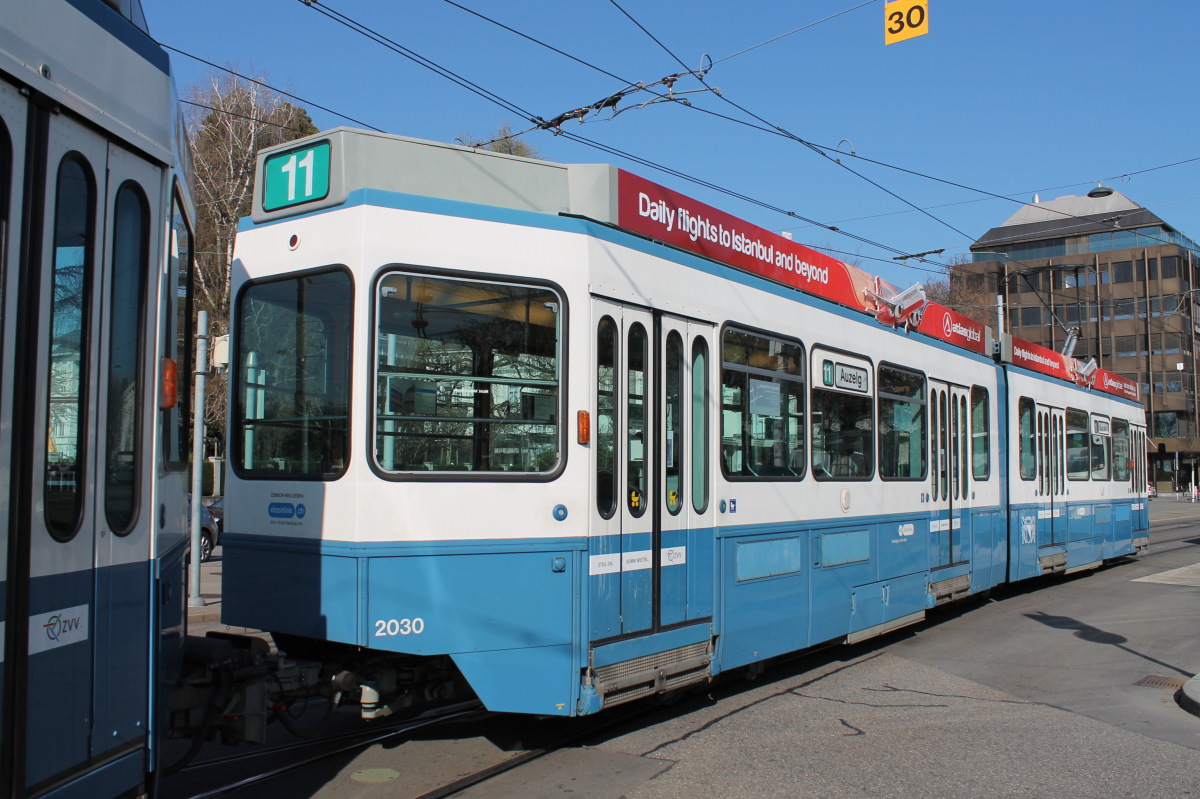 Цюрих, SWS/SWP/BBC Be 4/6 "Tram 2000" № 2030