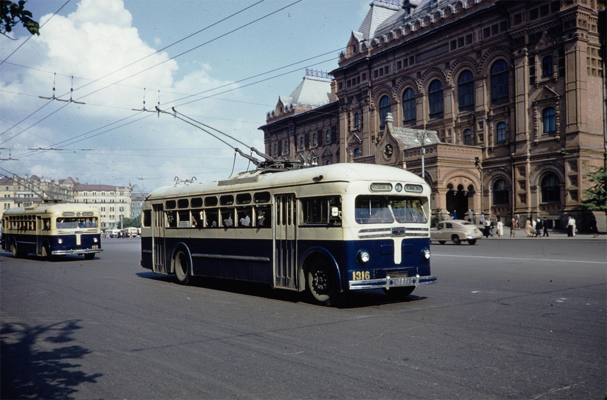 Москва, МТБ-82Д № 1316; Москва — Исторические фотографии — Трамвай и Троллейбус (1946-1991)