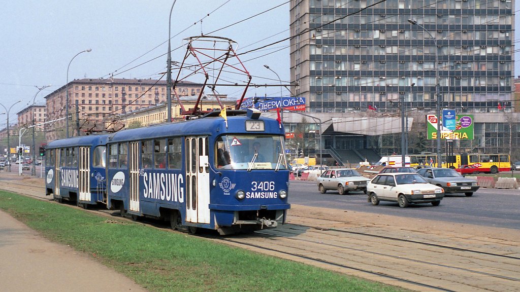 Москва, Tatra T3SU № 3406