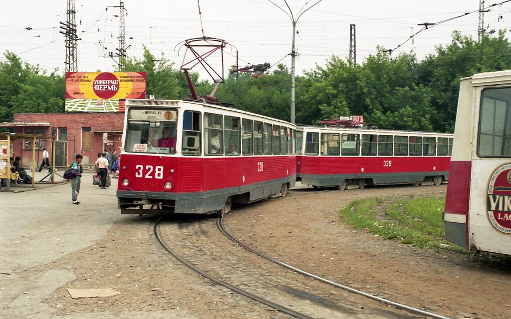 Пермь, 71-605 (КТМ-5М3) № 328; Пермь, 71-605 (КТМ-5М3) № 329