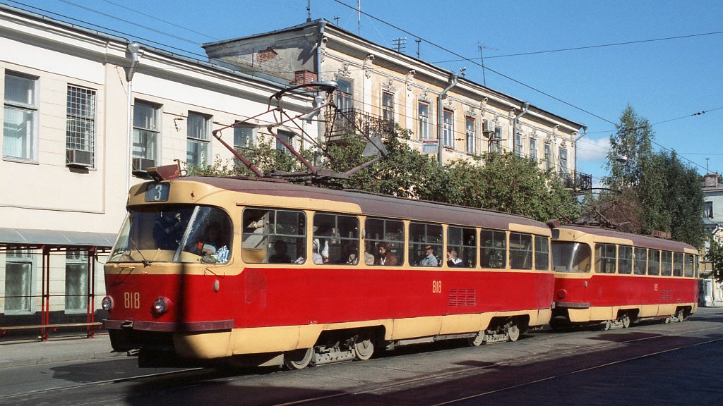 Самара, Tatra T3SU № 818; Самара — Исторические фотографии — Трамвай и Троллейбус (1992-2000)