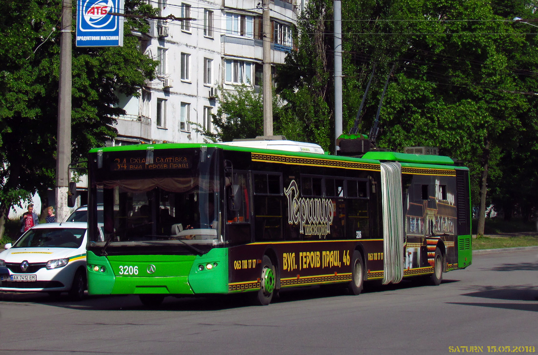 Харьков, ЛАЗ E301D1 № 3206