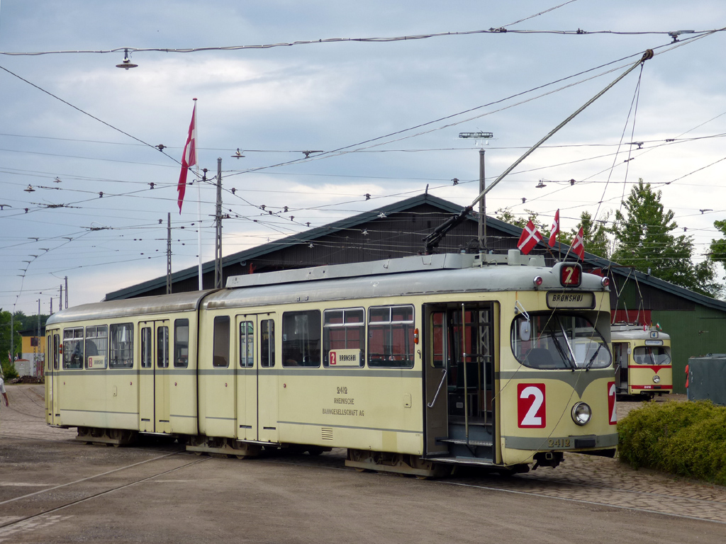 Скйолденсхолм, Duewag GT6 № 2412; Скйолденсхолм — 40-летний юбилей музея — 26.05.2018.