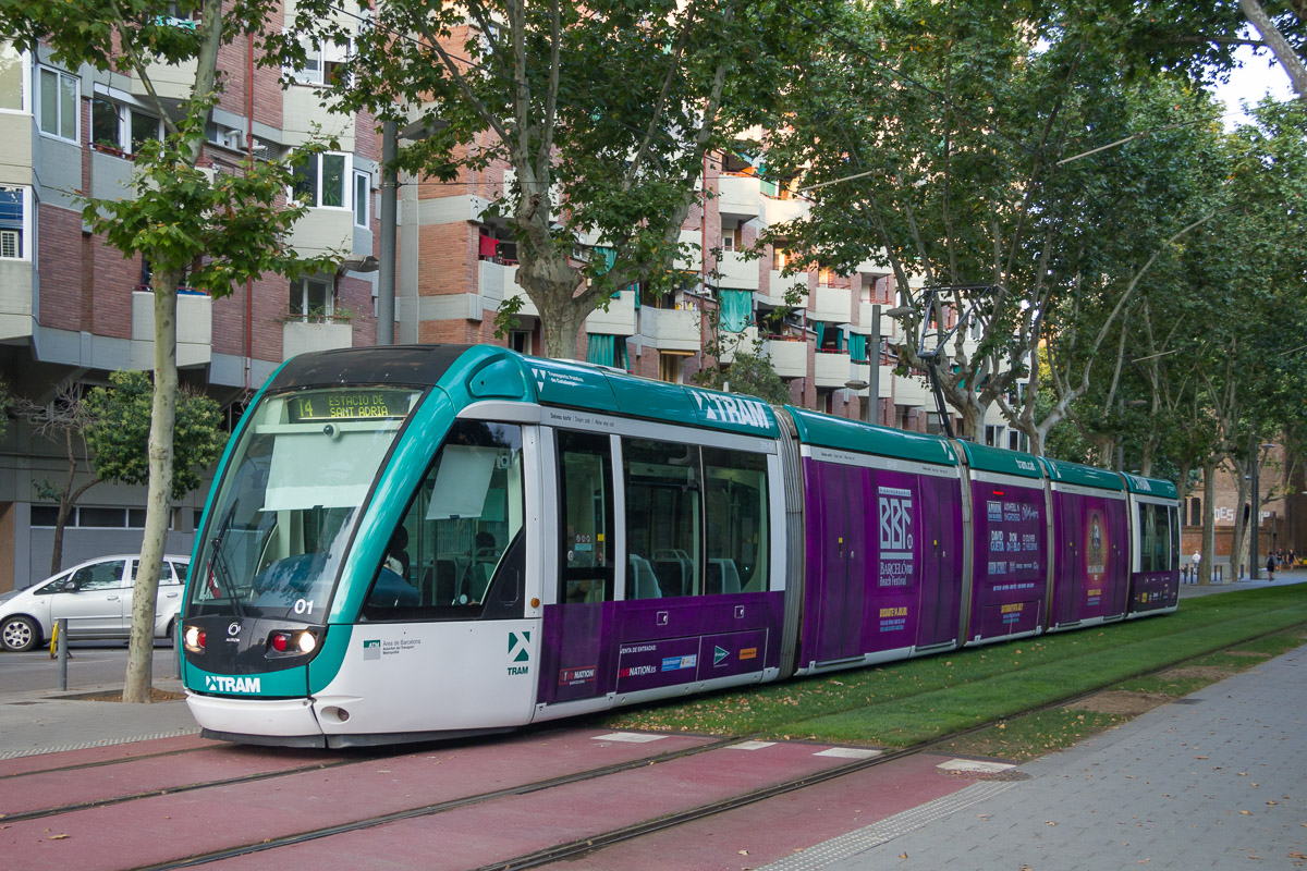 Барселона, Alstom Citadis 302 № 01 Барселона, Alstom Citadis 302 № 01