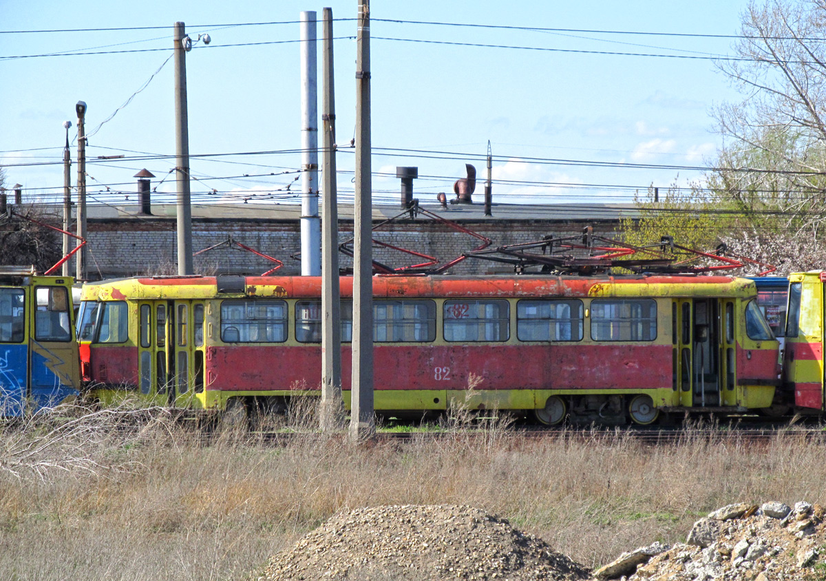 Волжский, Tatra T3SU (двухдверная) № 82; Волжский — Трамвайное депо