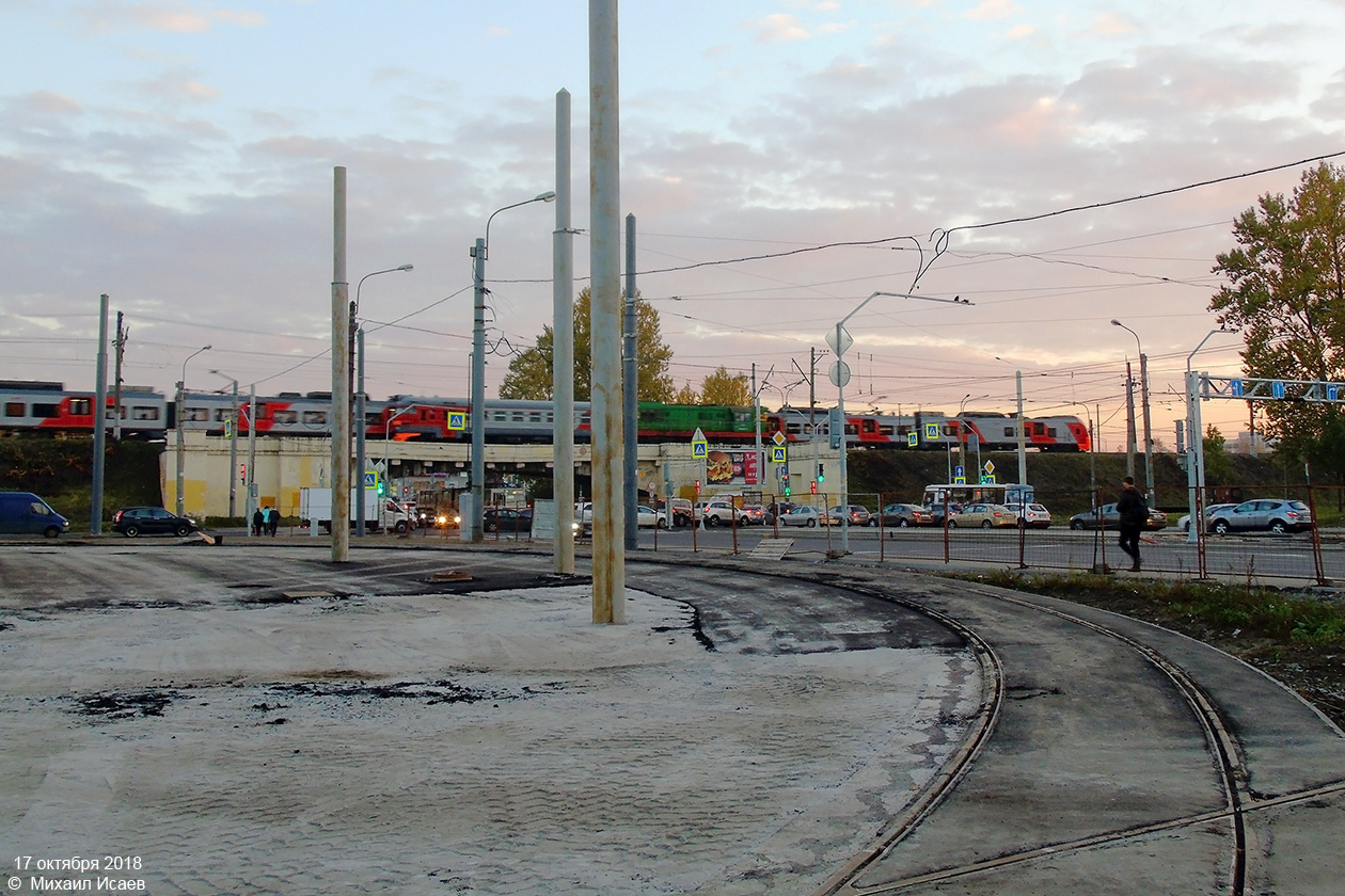 Санкт-Петербург — Конечные станции и разворотные кольца; Санкт-Петербург — Строительство трамвайных линий