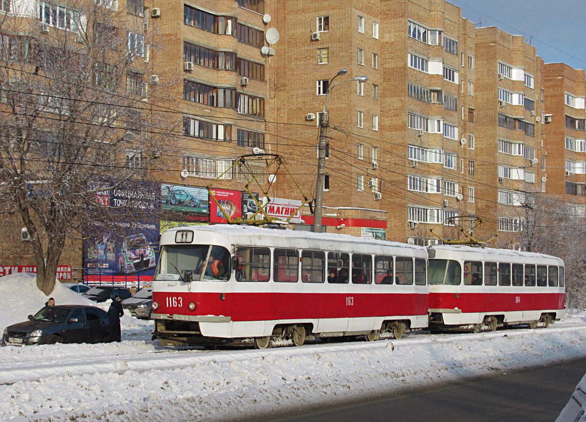 Самара, Tatra T3SU (двухдверная) № 1163