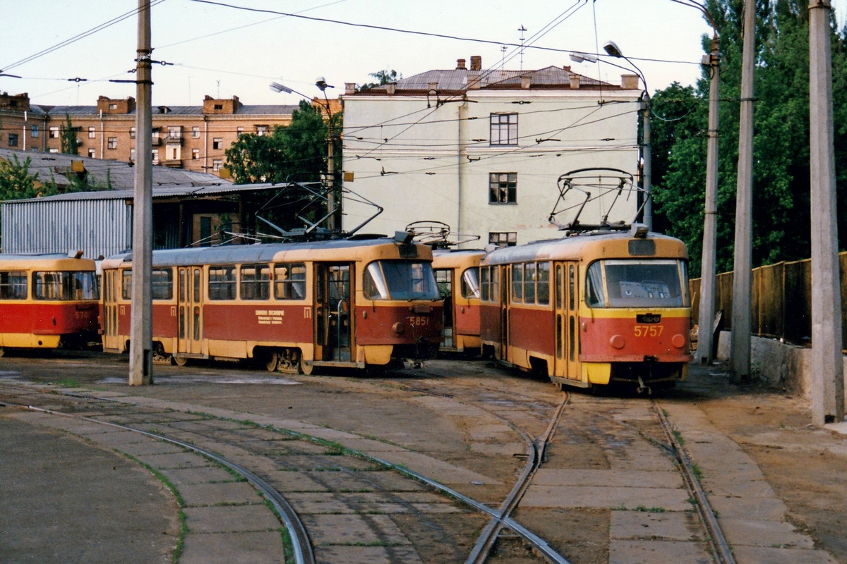 Киев, Tatra T3SU № 5851; Киев, Tatra T3SU № 5757; Киев — Исторические фотографии