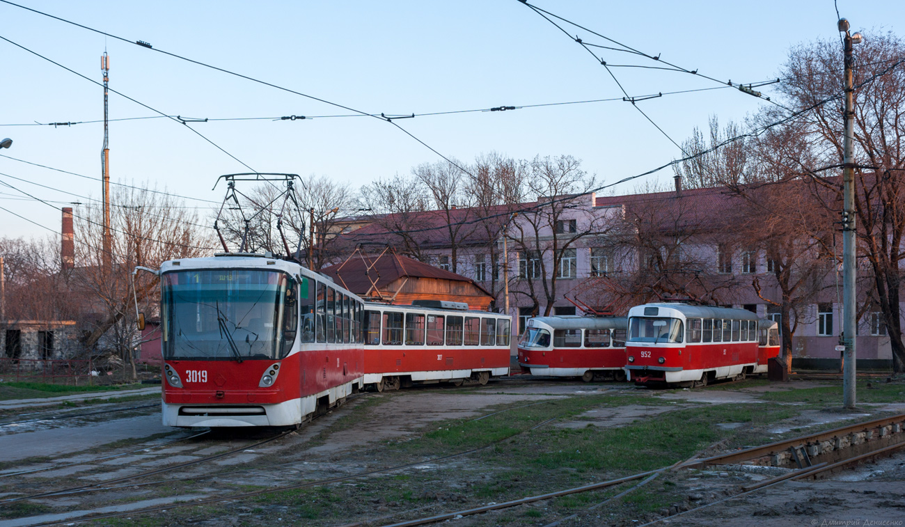 Донецк, К1 № 3019; Донецк, Tatra T3SU № 952 (3952)