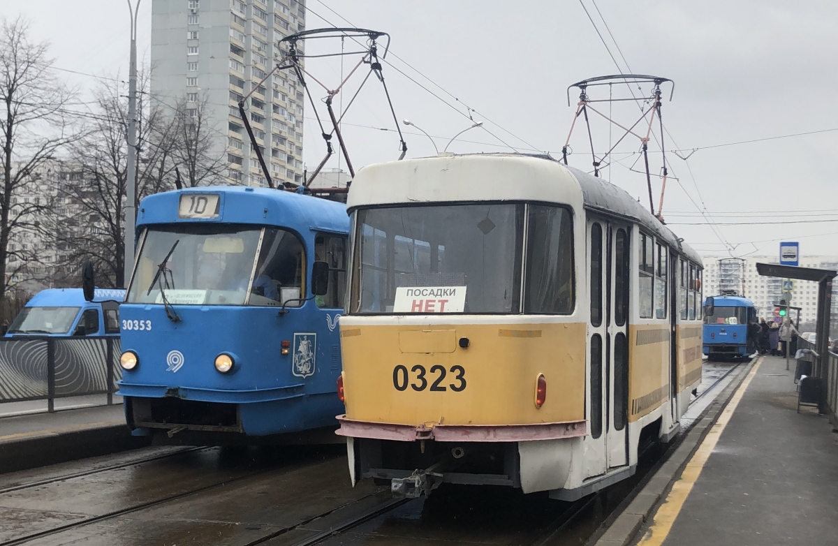 Москва, Tatra T3SU № 0323; Москва, МТТМ № 30353