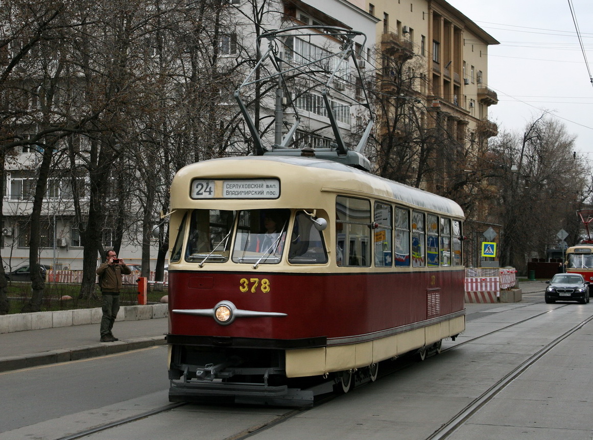 Москва, Tatra T2SU № 378; Москва — Парад к 120-летию трамвая 20 апреля 2019