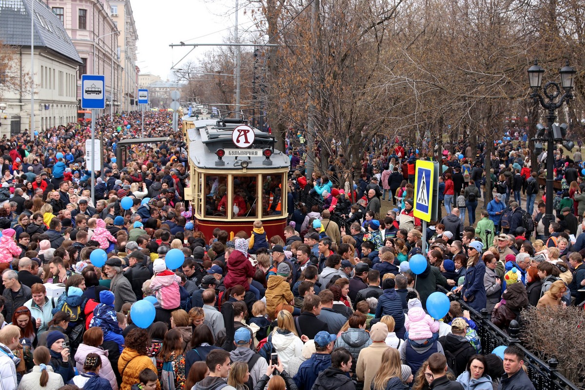 Москва — Парад к 120-летию трамвая 20 апреля 2019