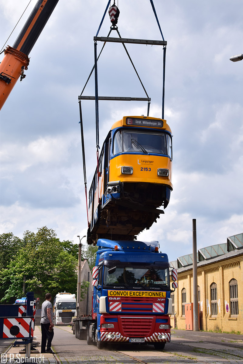 Лейпциг, Tatra T4D-M1 № 2153; Лейпциг — Отправка трамваев Tatra в Украину