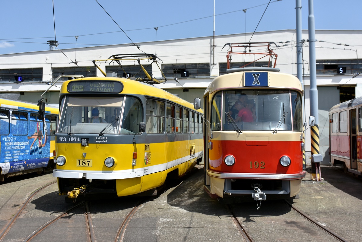 Пльзень, Tatra T3 № 192; Пльзень, Tatra T3 № 187; Пльзень — Празднование 120-летия общественного транспорта в Пльзене