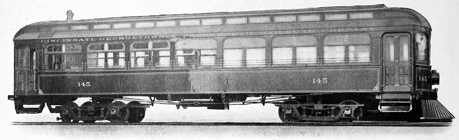 Цинциннати, Интерурбан St. Louis моторный № 145; Цинциннати — Cincinnati, Georgetown & Portsmouth Railroad Co.