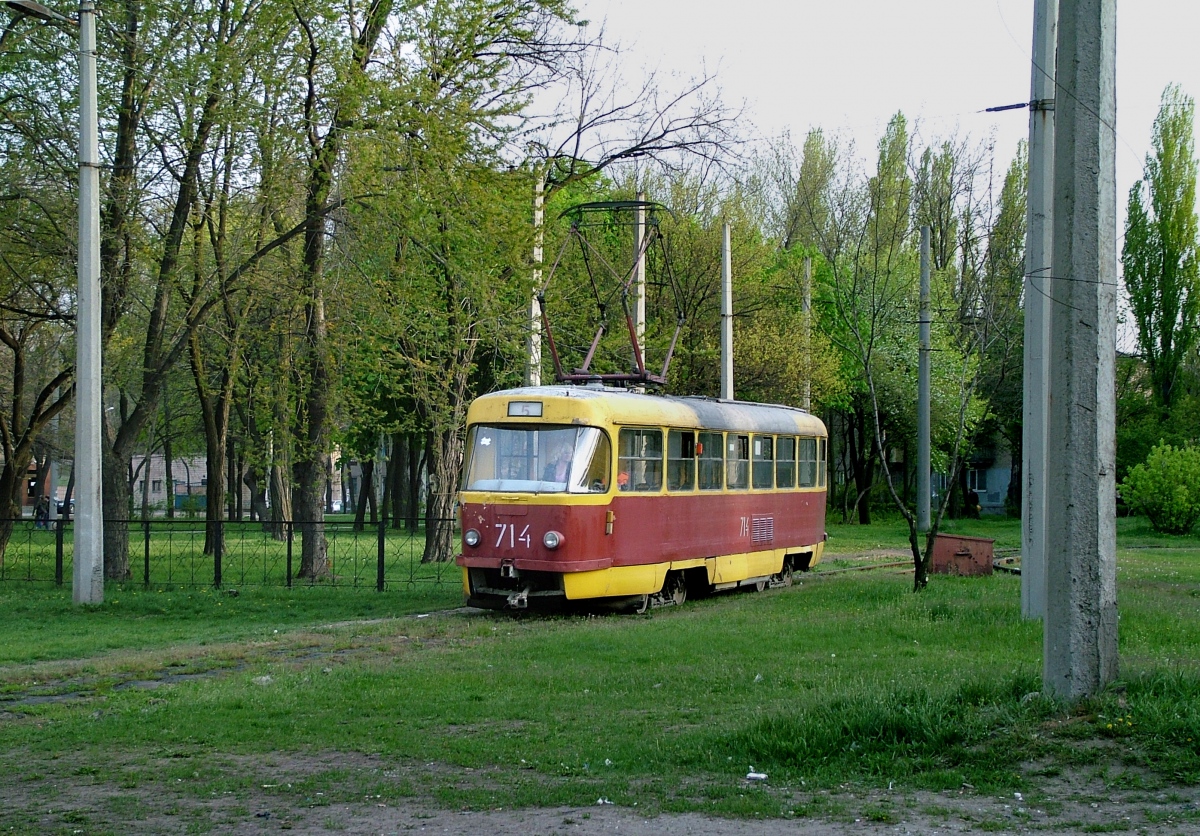 Запорожье, Tatra T3SU № 714; Запорожье — Трамвайные конечные станции