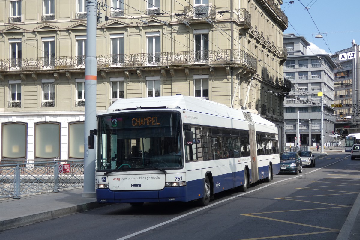 Женева, Hess SwissTrolley 3 (BGT-N2C) № 751