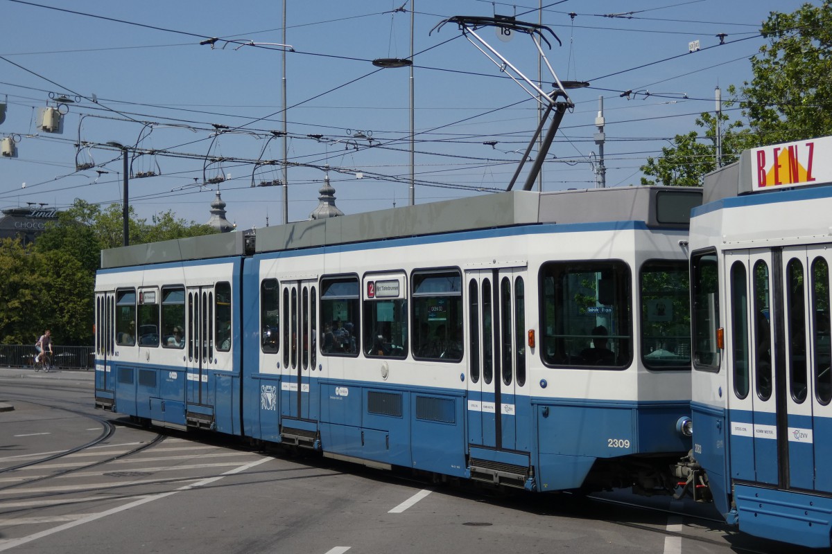 Цюрих, SWS/SWP/BBC Be 4/6 "Tram 2000 Blinde Kuh" № 2309