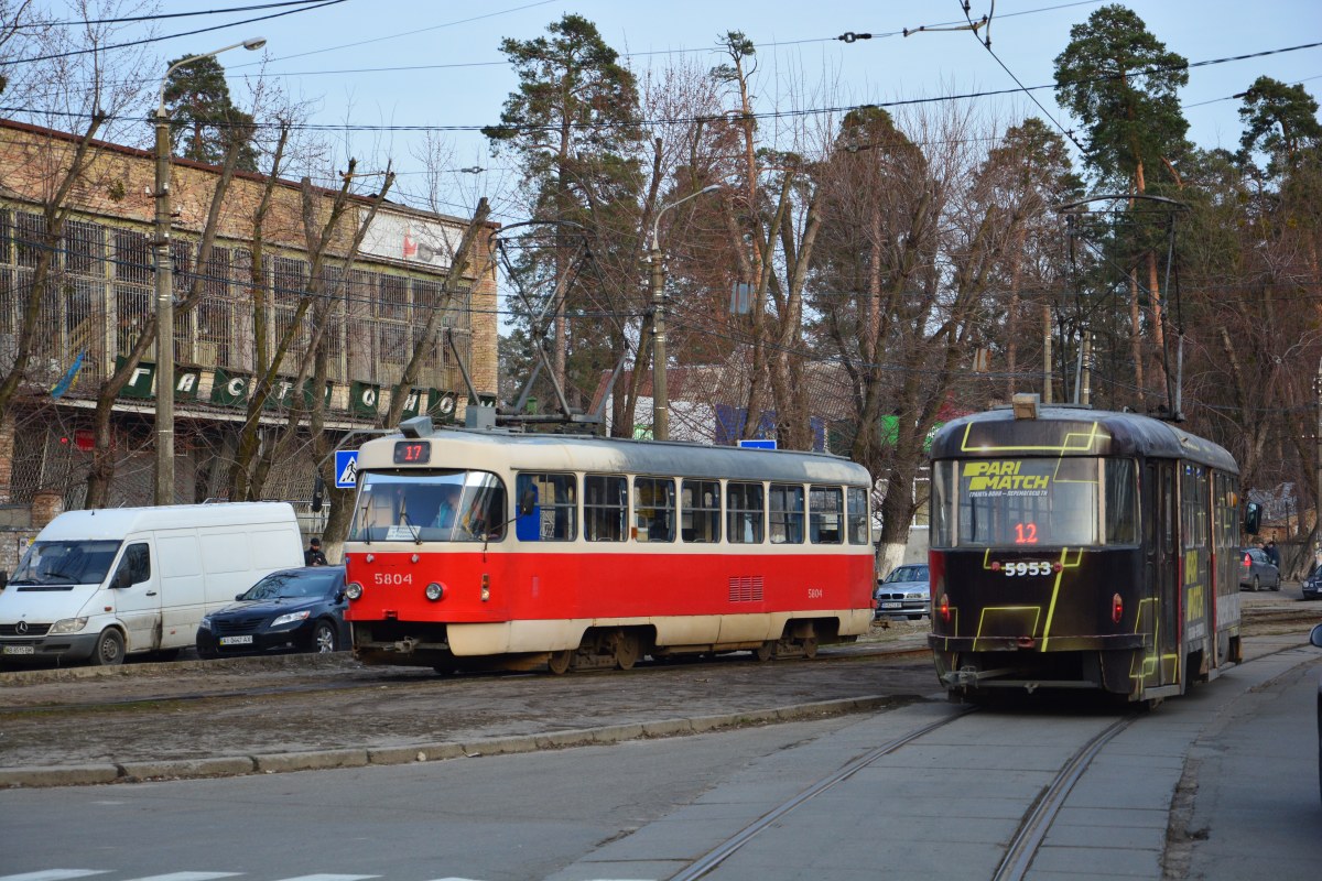 Киев, Tatra T3SUCS № 5804; Киев, Tatra T3SU № 5953