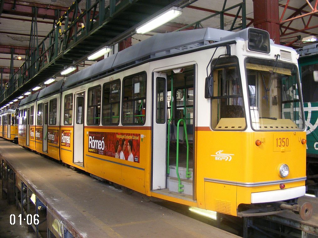 Будапешт, Ganz-Hunslet KCSV7 № 1350; Будапешт — Трамвайные депо