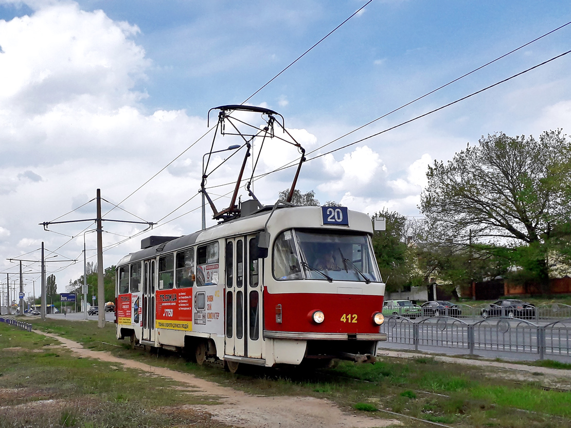 Харьков, Tatra T3M № 412