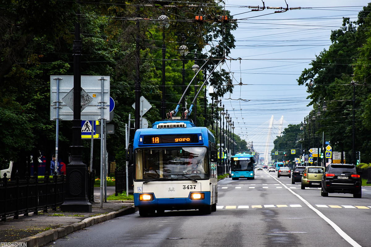 Санкт-Петербург, БКМ 321 № 3437; Санкт-Петербург — Троллейбусные линии и инфраструктура