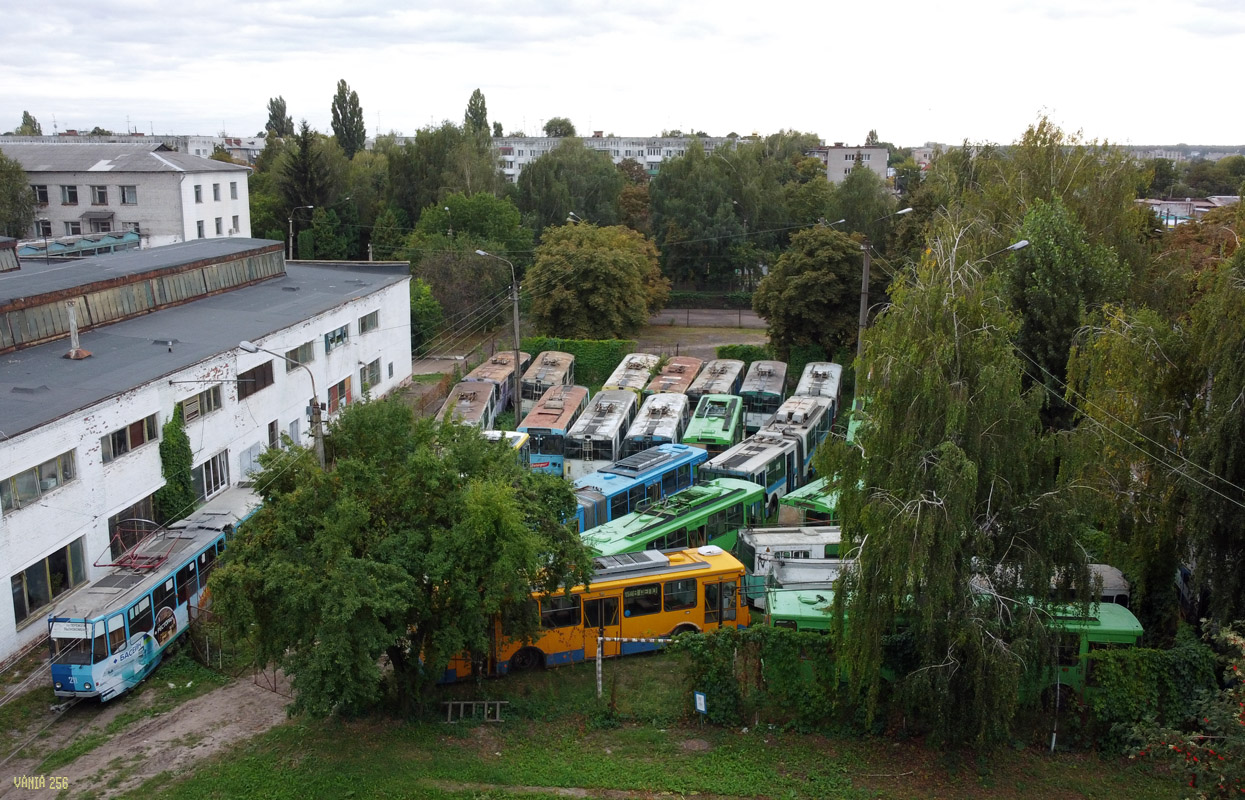 Житомир — Списанные троллейбусы Житомира; Житомир — Электротранспорт Житомира с высоты