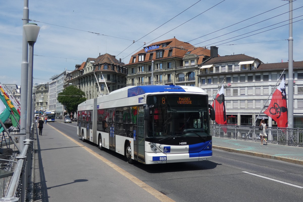 Лозанна, Hess SwissTrolley 4 (BGT-N2D) № 869