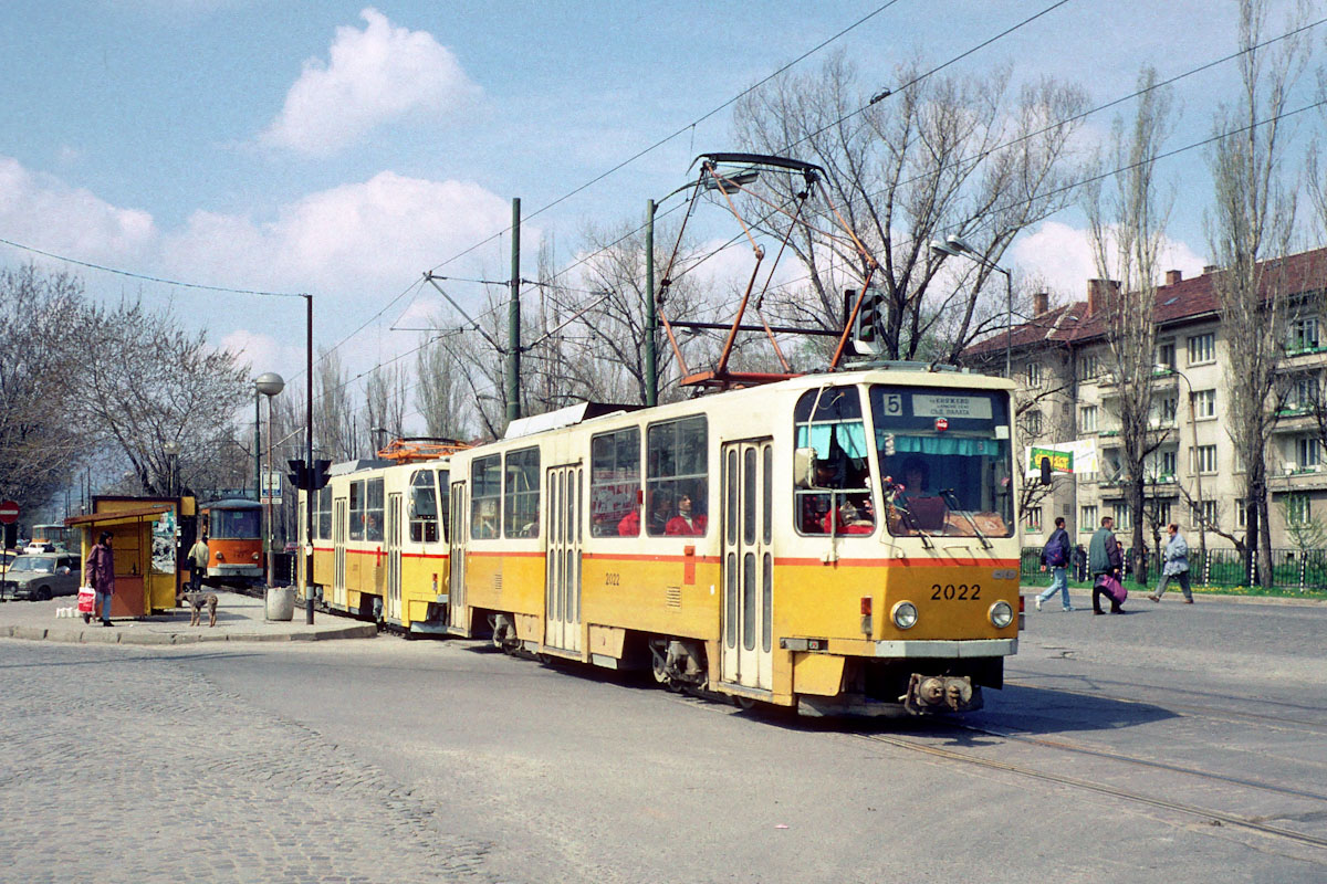 София, Tatra T6A2B № 2022; София — Исторически снимки — Трамвайни мотриси (1990–2010)