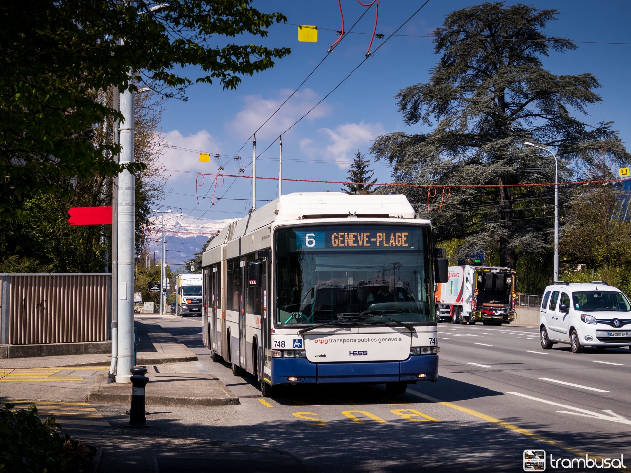 Женева, Hess SwissTrolley 3 (BGT-N2C) № 748