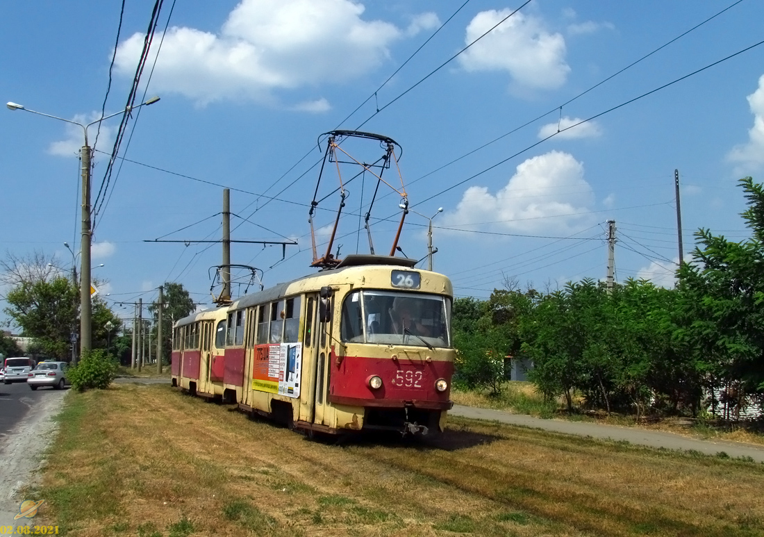Харьков, Tatra T3SU № 592