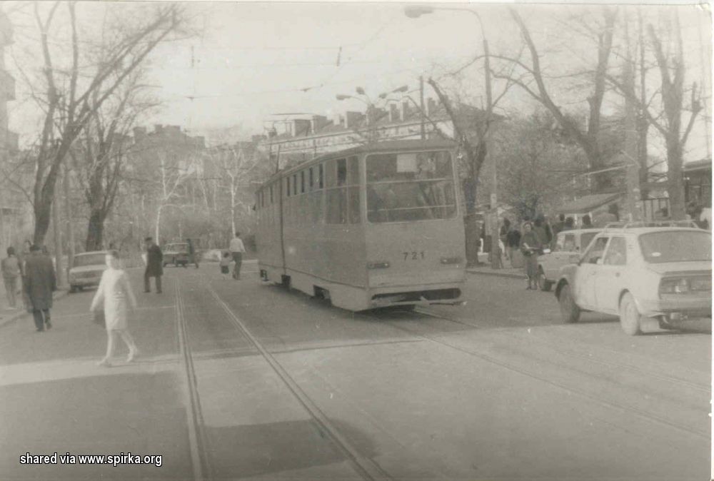 София, Т6М-700 № 721; София — Исторически снимки — Трамвайни мотриси (1945–1989)