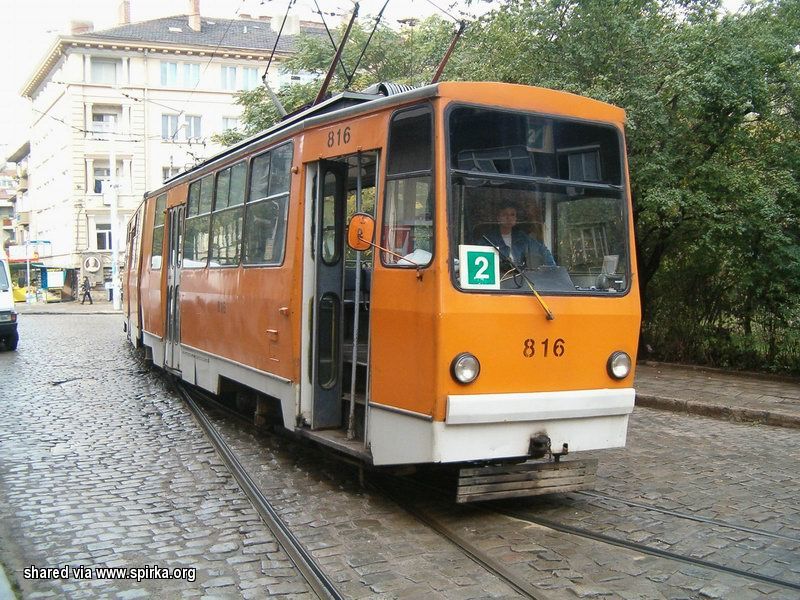 София, Т6М-700 № 816; София — Исторически снимки — Трамвайни мотриси (1990–2010)
