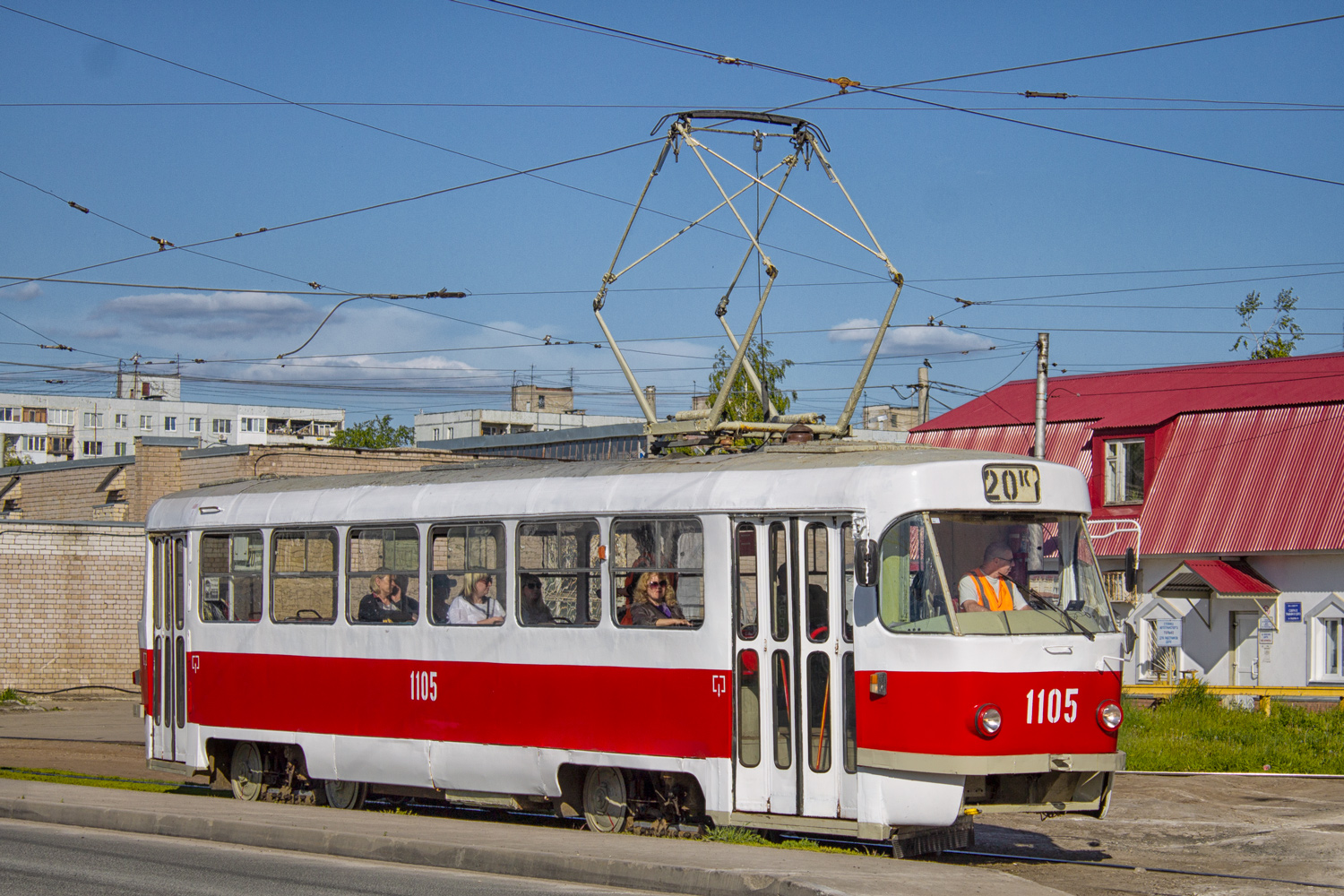 Самара, Tatra T3SU (двухдверная) № 1105