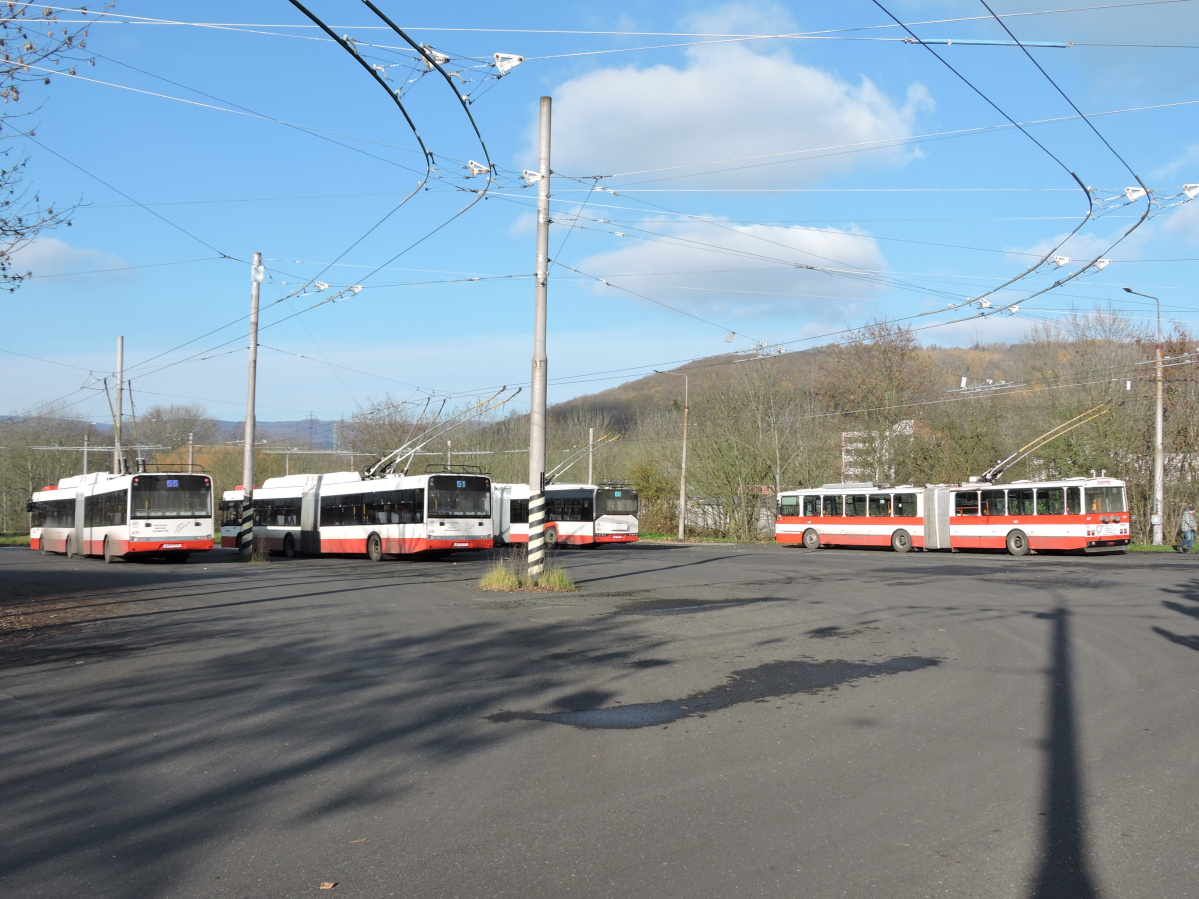 Усти-над-Лабем — Троллейбусные линии и инфраструктура