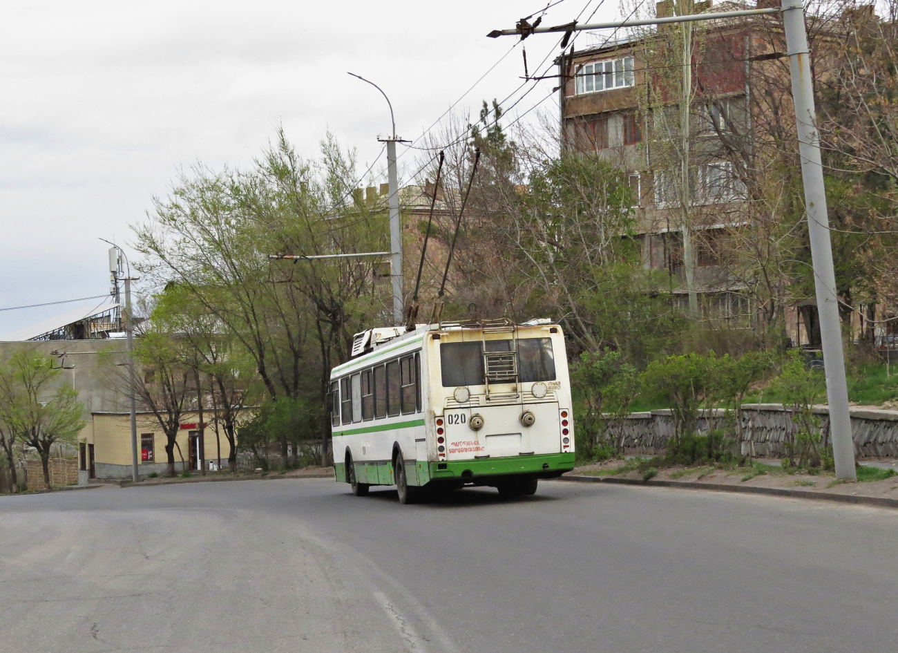Ереван, ЛиАЗ-5280 № 020; Ереван — Троллейбусные линии и инфраструктура