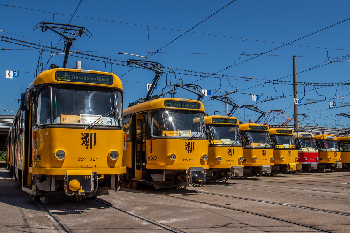 Дрезден, Tatra T4D-MT № 224 201 (201 317); Дрезден — Окончательное прощание с вагонами Татра после 56 лет службы (03.06.2023)