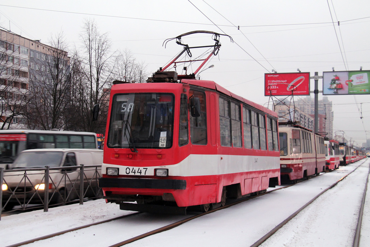 Санкт-Петербург, 71-134К (ЛМ-99К) № 0447; Санкт-Петербург — Трамвайные линии и инфраструктура