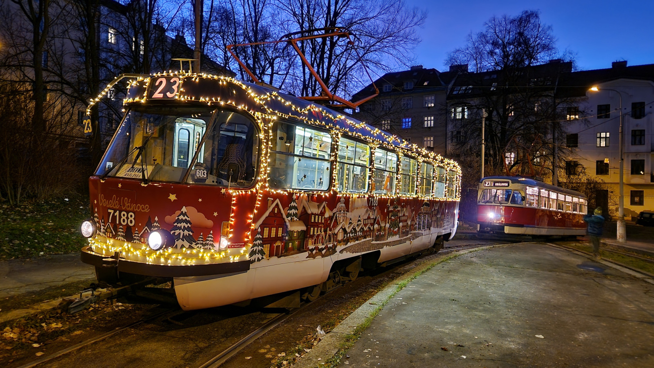 Прага, Tatra T3SUCS № 7188; Прага — Рождественский трамвай