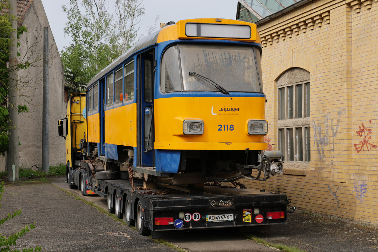 Лейпциг, Tatra T4D-M1 № 2118; Лейпциг — Отправка трамваев Tatra в Украину