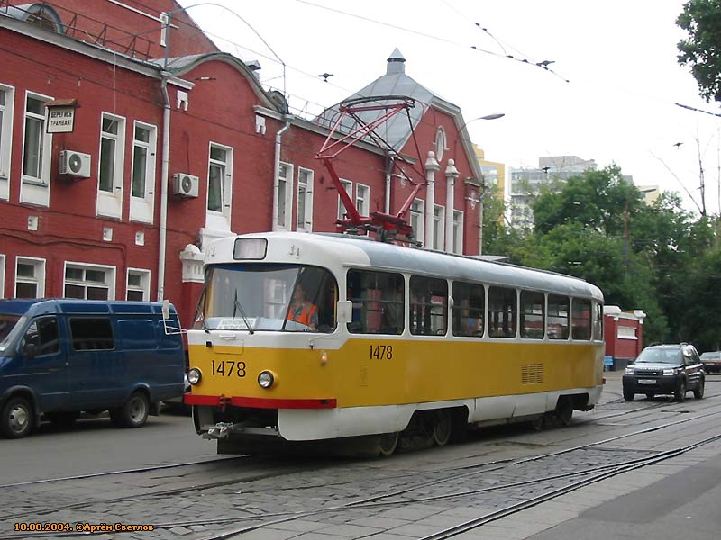 Москва, Tatra T3SU № 1478