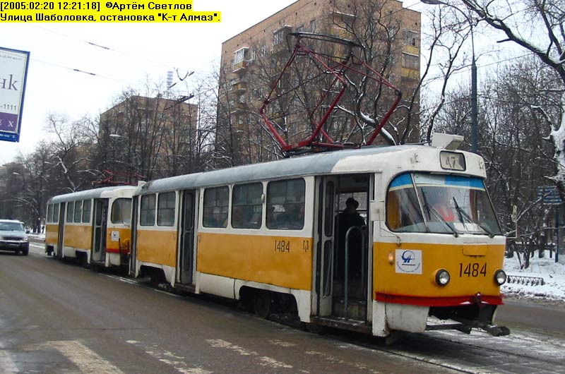 Москва, Tatra T3SU № 1484