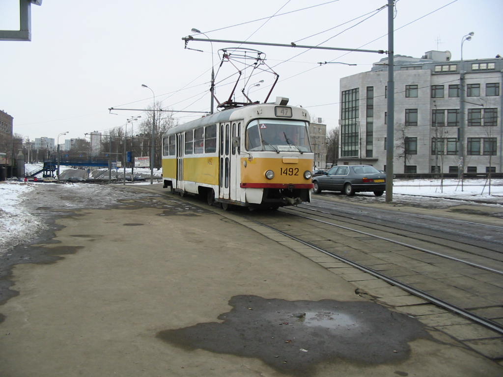 Москва, Tatra T3SU № 1492