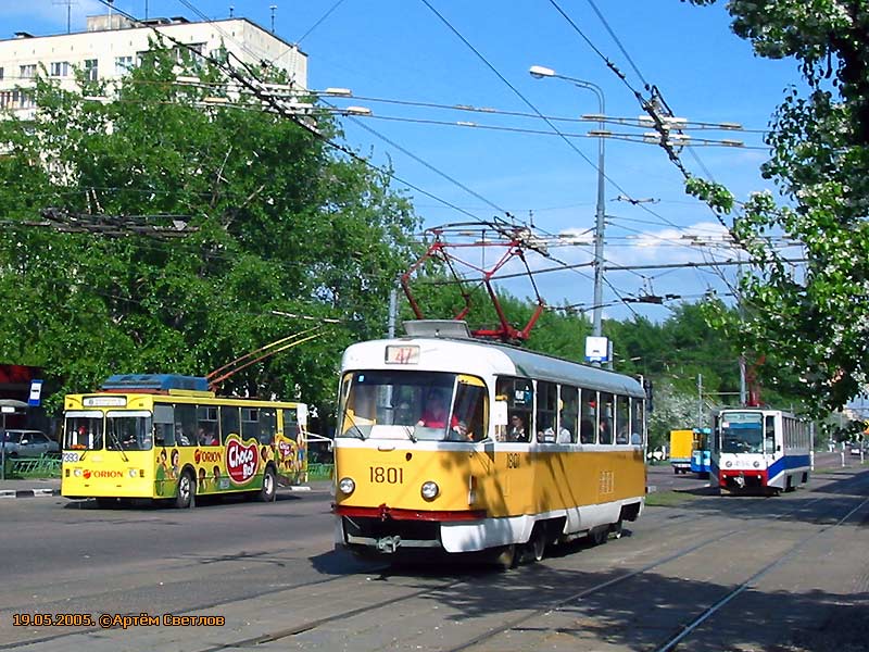Москва, Tatra T3SU № 1801