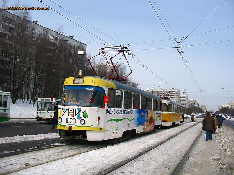 Москва, Tatra T3SU № 1823